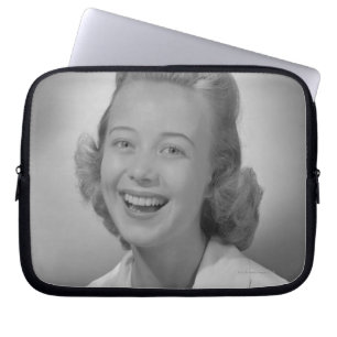 Woman Smiling Laptop Sleeve