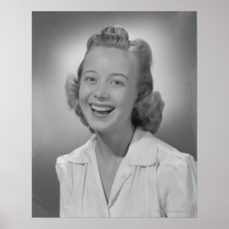 Woman Smiling Poster