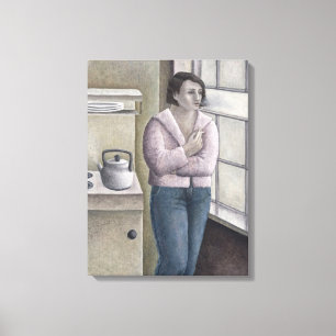 Woman Smoking 1996 Canvas Print