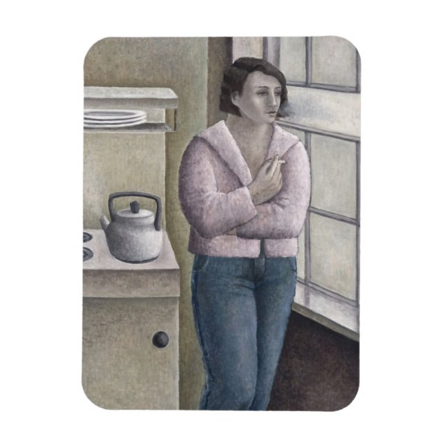 Woman Smoking 1996 Magnet (Vertical)