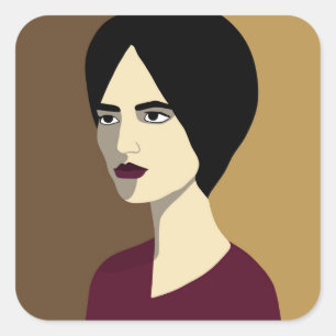 Woman Square Sticker