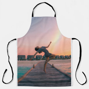 Woman standing on dock apron