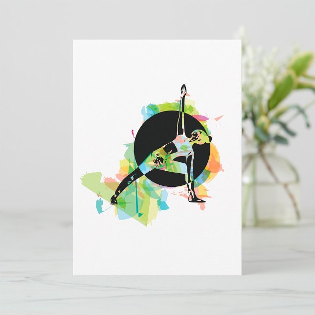 Woman Stretching Illustration Invitation (Creator Uploaded)