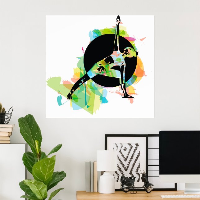 Woman Stretching Illustration Poster (Creator Uploaded)