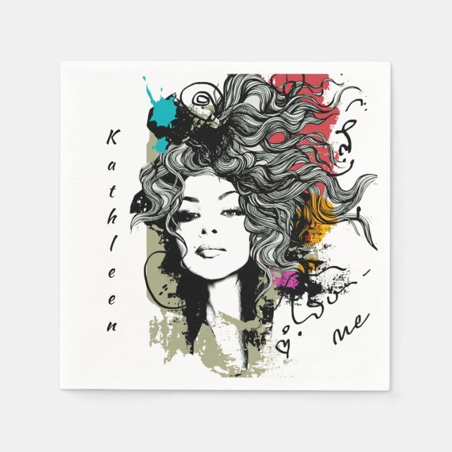 Woman Strong Empowered Napkin (Front)