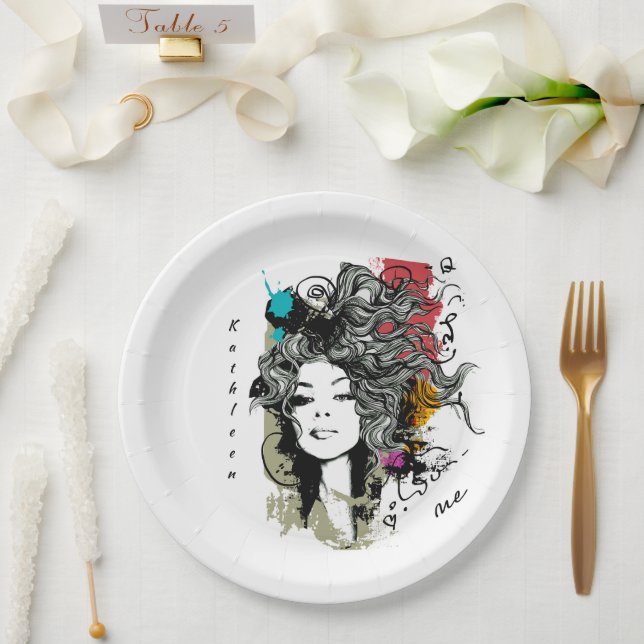Woman Strong Empowered Paper Plate (Wedding)
