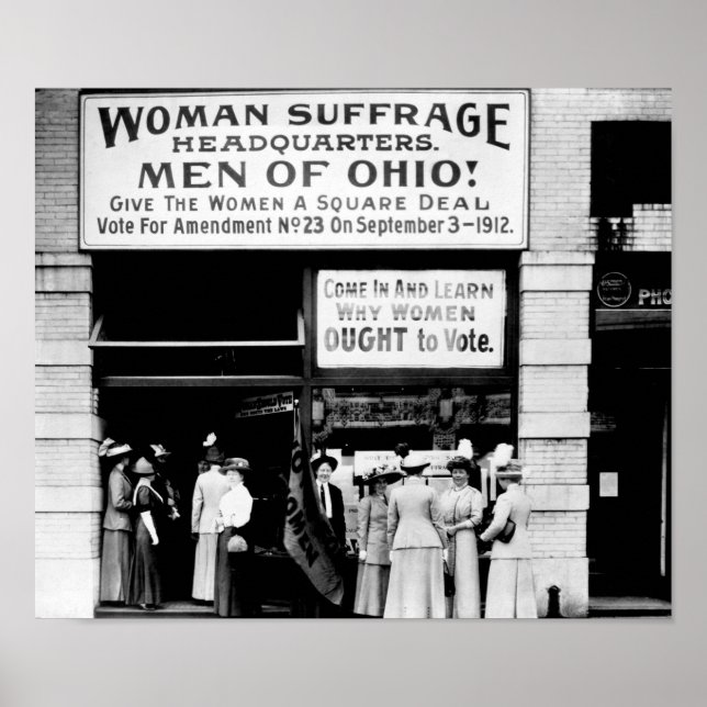 Woman Suffrage Headquarters - Cleveland 1912 Poster (Front)