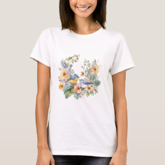 Woman T-Shirt with birds