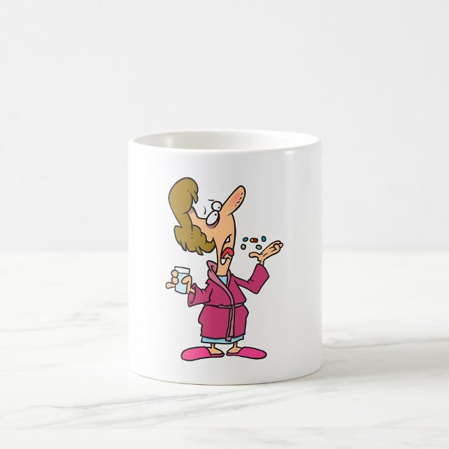 Woman Taking Pills Coffee Mug (Creator Uploaded)