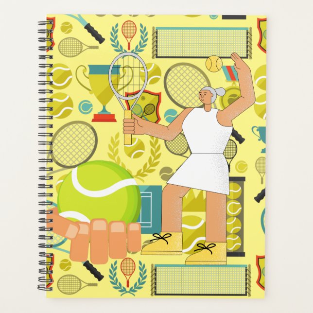Woman Tennis Player  Planner (Front)