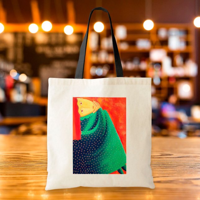 Woman Thinking Fine Art Painting Tote Bag (Creator Uploaded)