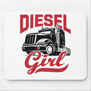 Woman Truck Driver Trucker Women Diesel Girl Mouse Mat
