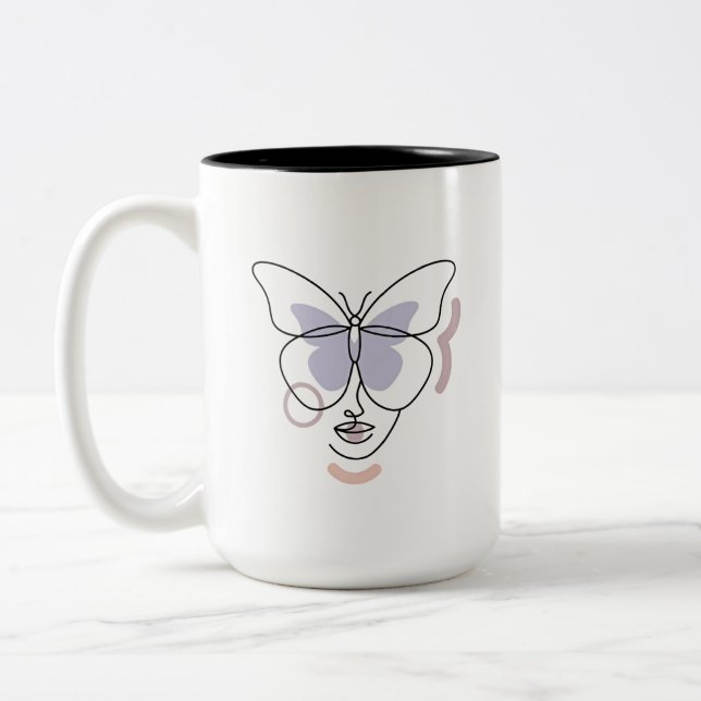 Woman Two-Tone Coffee Mug (Left)