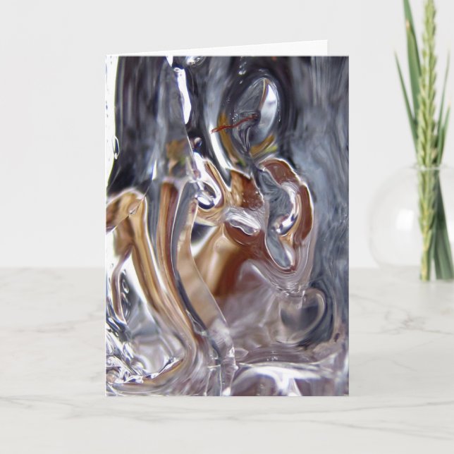 Woman Under Waterfall, Esoteric, Stories in Nature Card (Front)