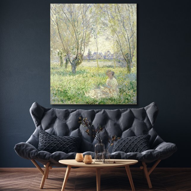 Woman under Willows, Monet 1880 Canvas Print (Creator Uploaded)