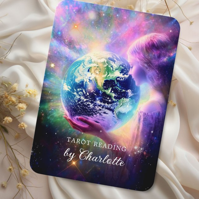 Woman Universe Energy Heiler Reiki Spirituell Business Card (Creator Uploaded)