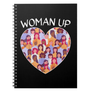 Woman Up Feminist Feminism Women Empowerment Gende Notebook