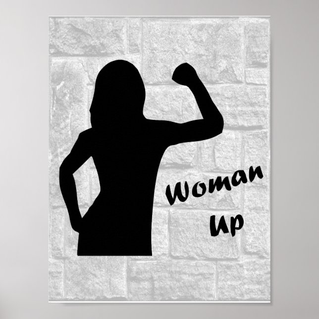 Woman Up - Fitness Posters for Women (Front)