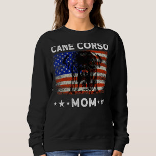 Woman Usa Cane Corso Mum Dog American Flag 1 Sweatshirt