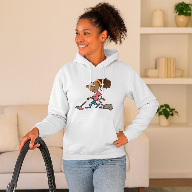 Woman Vaccuming Hoodie (Creator Uploaded)