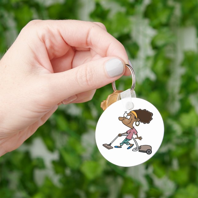 Woman Vaccuming Key Ring (Creator Uploaded)
