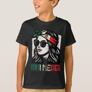 Woman Viva Mexico Flag Cinco De Mayo Mexican Women T-Shirt
