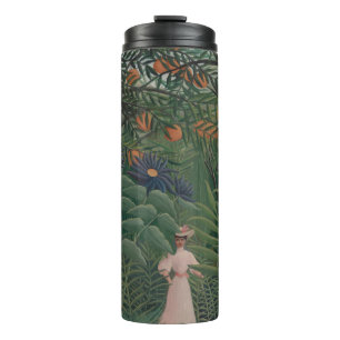 Woman Walking in an Exotic Forest, Henri Rousseau Thermal Tumbler