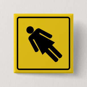 Woman Warning Button