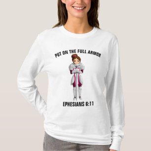 WOMAN WARRIOR CHRISTIAN T-Shirts, FULL ARMOR T-Shirt
