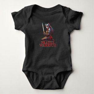 Woman Warrior of Christ 2 Timothy 2:3 Christian Baby Bodysuit
