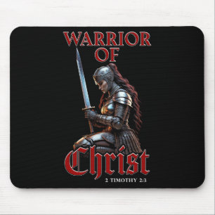 Woman Warrior of Christ 2 Timothy 2:3 Christian  Mouse Mat