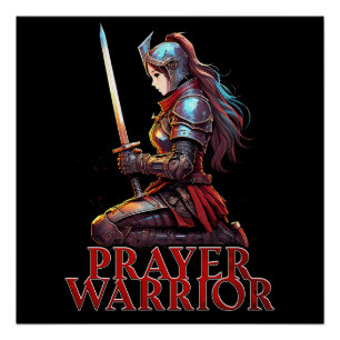 Woman Warrior of Christ 2 Timothy 2:3 Christian Poster