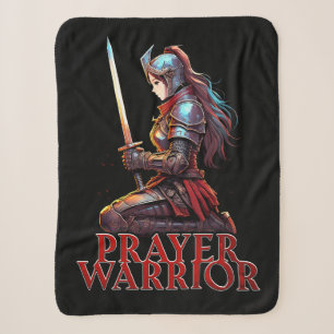 Woman Warrior of Christ 2 Timothy 2:3 Christian  Sherpa Blanket