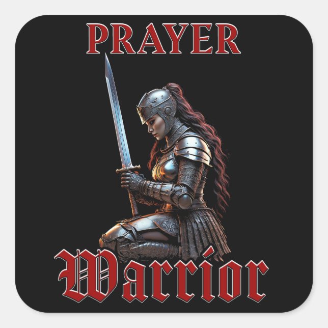 Woman Warrior of Christ 2 Timothy 2:3 Christian  Square Sticker (Front)