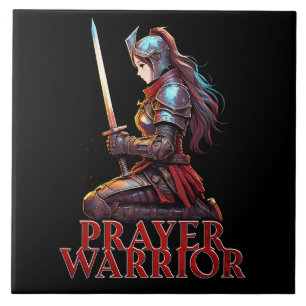 Woman Warrior of Christ 2 Timothy 2:3 Christian Tile