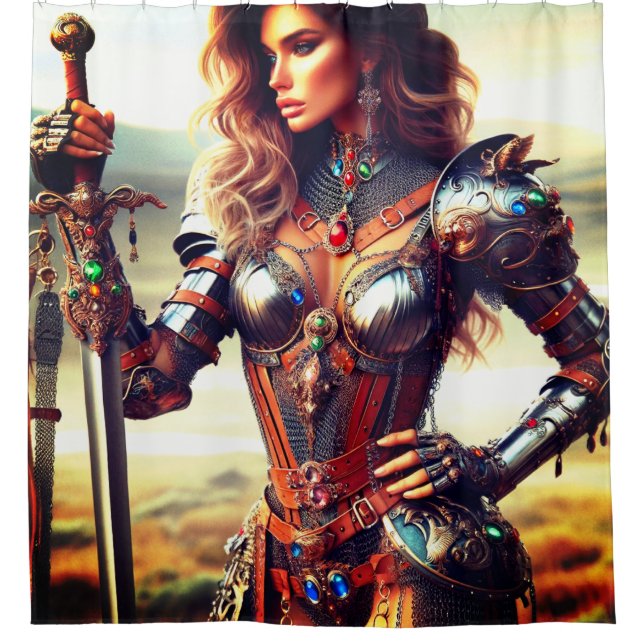 Woman Warrior Shower Curtain (Front)