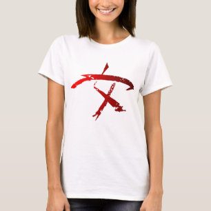 Woman Warrior Symbol over white T-Shirt