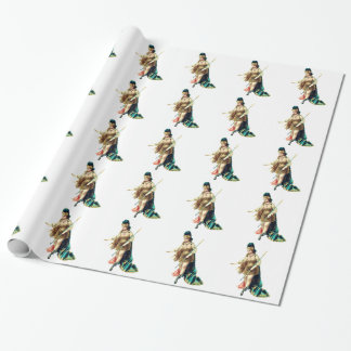 Woman Warrior - Vintage Illustration Wrapping Paper