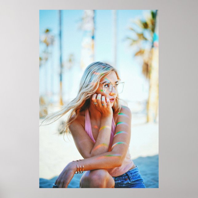 Woman waving her hair by the wind poster (Front)