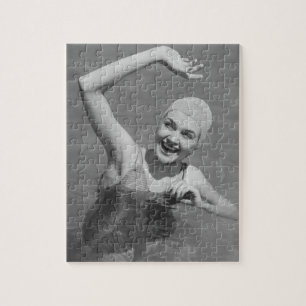 Woman Waving Jigsaw Puzzle