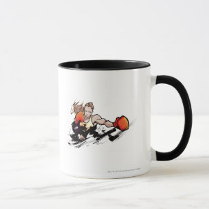 Woman wearing boxing glove mug