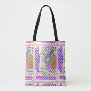 Woman Wearing Green Glasses Tote Bag