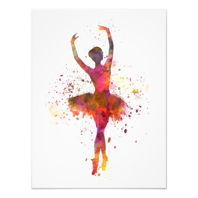 Woman wherina ballet dancer dancing photo print (Front)