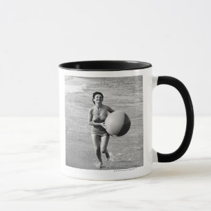 Woman with a Beach Ball Mug