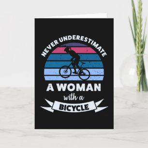 Woman with a Bicycle Funny Mom Gift Wife Card