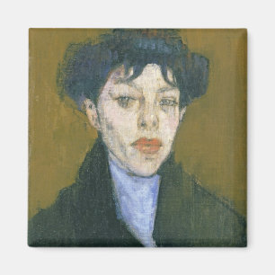 Woman with a Blue Scarf, c.1912 (oil on canvas) Magnet