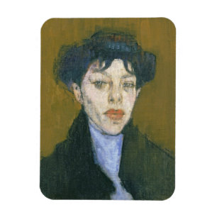 Woman with a Blue Scarf, c.1912 (oil on canvas) Magnet