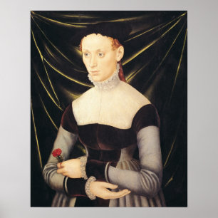 Woman with a Carnation Poster