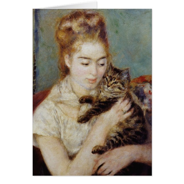 Woman with a Cat by Pierre-Auguste Renoir (Front)