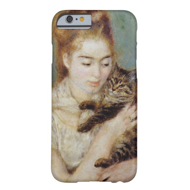<Woman with a Cat> by Pierre-Auguste Renoir Case-Mate iPhone Case (Back)